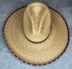 Atwood Hat Company La Ranchera Palm Leaf Straw Cowboy Hat Size 6 7/8 Long Oval